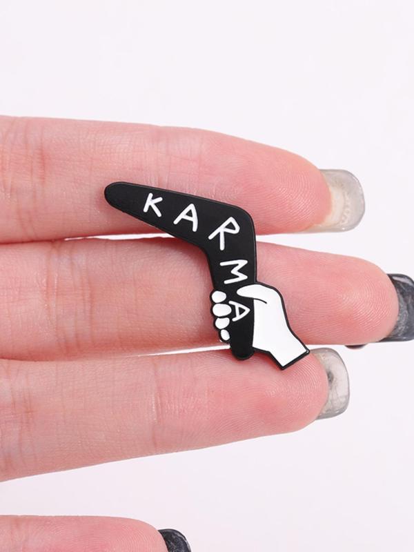 2024 New Style Letter Pattern Brooch, Enamel Pin Suitable for Backpacks, Jeans, Scarves, Hats Decoration, Trendy All-match & Exquisite Brooch for Birthday Gift