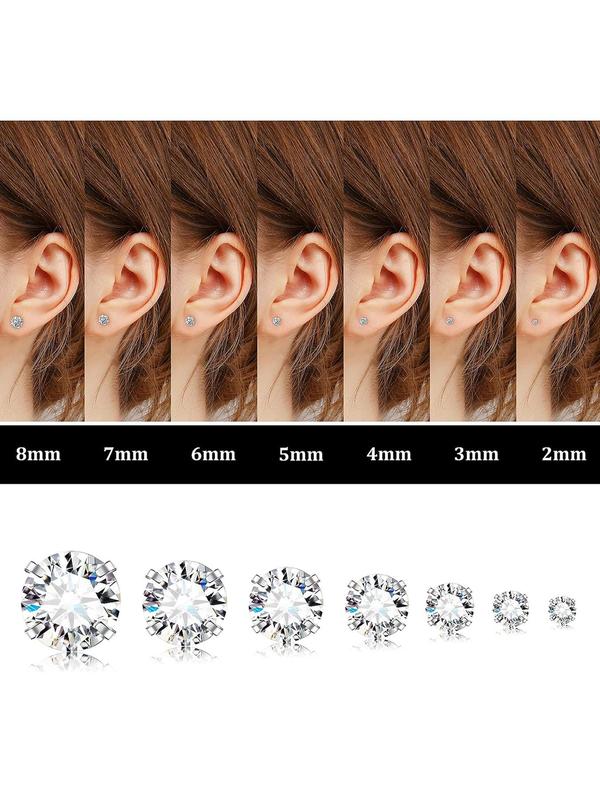 Elegant Rhinestone Decorated Stud Earrings, Exquisite Trendy Stud Earrings Back To School, Chic Gorgeous Vintage Jewelry As Gift for Girlfriend, Luxury Jewelry for Women Summer 2024, Beach Accessories 2024