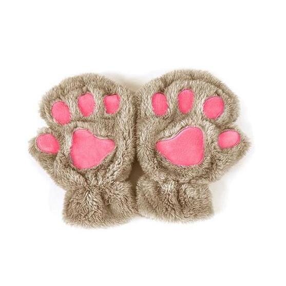 Winter Cover Paw Bear Cat Claw Gloves