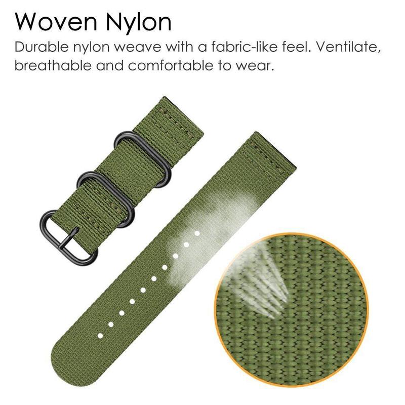 Nylon Watch Band (Band Only), 1 Count Quick Release Watch Band for Men & Women, Wearable Accessories Compatible with Watch 18mm 20mm 22mm 24mm