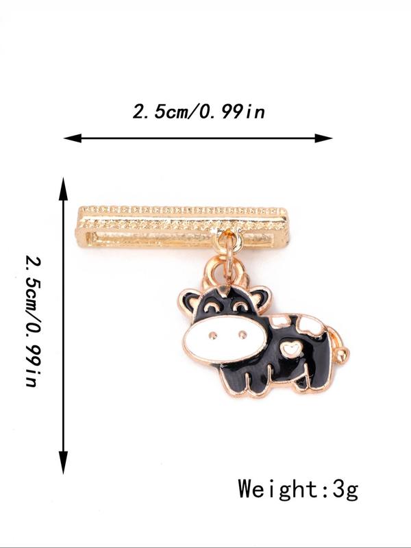 Cute Cartoon Cow Design Watch Band Decoration, Fashionable Watch Band Charm for Women & Girls, Trendy All-match & Exquisite Watch Band Accessories for Birthday Gift