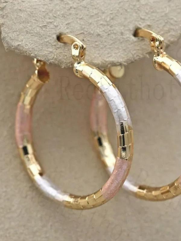 1 Pair Fashion Simple Elegant Hoop Earrings