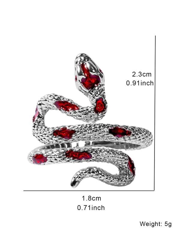 Snake Design Cuff Ring, Snake Decor Ring For Daily Decoration, Fashionable Accessory For Women