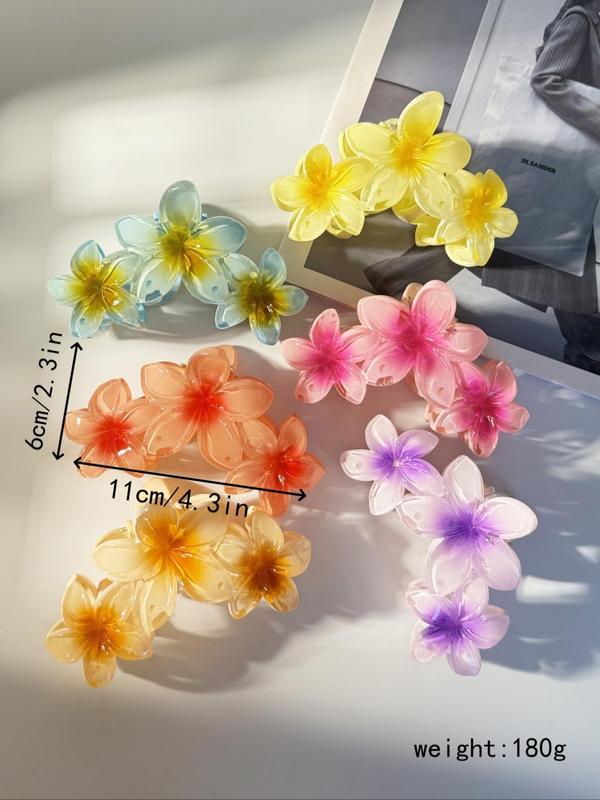 Cute Flower Design Mini Hair Claws, Casual and Versatile Hair Accessories for Women, Minimalist Headwear Suitable for Thick Hair