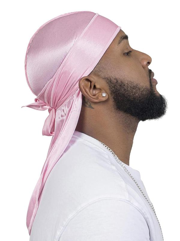 Men's Solid Color Durag, Casual Comfortable Soft Breathable Outdoor Sports Daily Durag, Fashion Accessories for Men