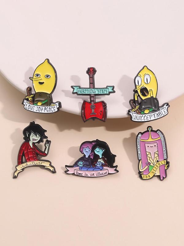 Cartoon Character Brooch, Cute Alloy Badge for Women & Men, Enamel Pin Suitable for Backpacks, Jeans, Scarves, Hats Decoration