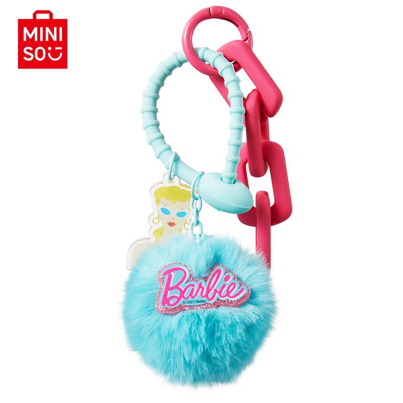 MINISO Barbie Sunlight Shining Plush Pendant Cartoon Plush Ball Bag Chain Ornament Gift