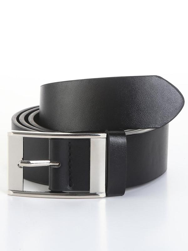 Casual Men's Plain Color Pu Buckle Belt As Gift, Hot Fashion Belt for Party, Daily Clothing Decor, Trendy All-match & Exquisite Belt