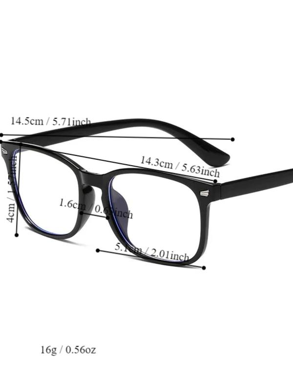 Square Frame Eyeglasses, Mixed Clear Lens Eyeglasses for Women & Men, Fashion Eyeglasses for Work, Daily Clothing Decor, Perfect for Student Daily Use