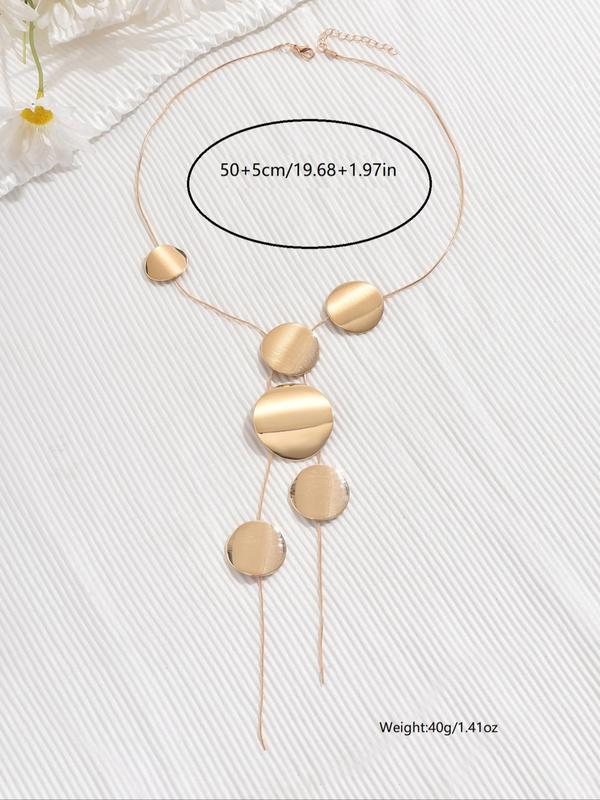 Round Shaped Charm Chain Necklace, Charm Necklace Jewelry for Party, Daily Clothing Decor, Trendy All-match Chunky Jewelry for Birthday Gift, I Love My Girlfriend