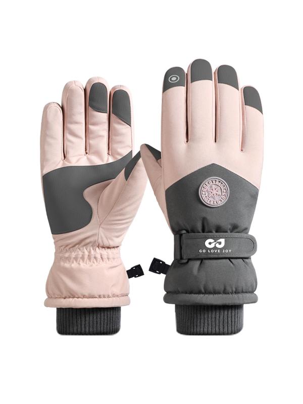 Windproof Ski Gloves, Touch Screen Warm Gloves for Outdoor Cycling Hiking, Unisex Outdoor Sports Gloves for Fall & Winter