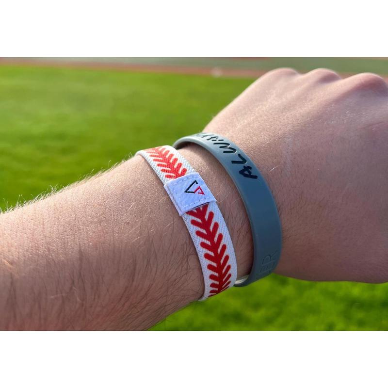 VENCER BASEBALL ATHLETIC BRACELET REVERSIBLE STRETCHY - 6+4+3=2