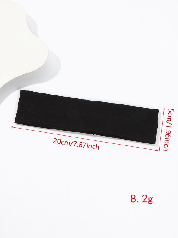 3pcs Women's Plain Elastic Hair Band, Sweat Absorbing Sports Headband, Casual Daily Hair Accessories for Women Girl Outdoor Sport Exercise Decoration