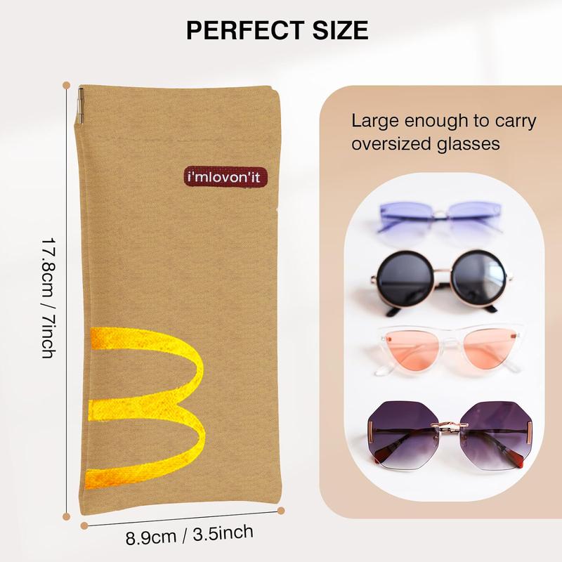 McDonald's Bags, Squeeze Top Sunglass Bag - Portable Sunglass Storage Bag Nylon Glasses Bag 2 Pack (Photos may have color differences)