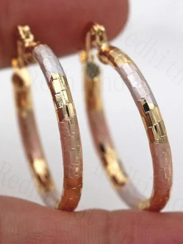 1 Pair Fashion Simple Elegant Hoop Earrings