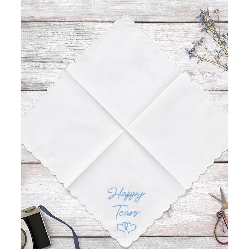 Mother Of The Bride Gifts Something Blue For Bride On Wedding Day Handkerchief