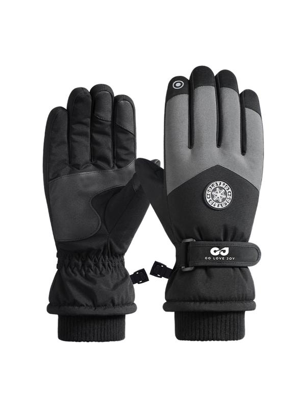 Windproof Ski Gloves, Touch Screen Warm Gloves for Outdoor Cycling Hiking, Unisex Outdoor Sports Gloves for Fall & Winter