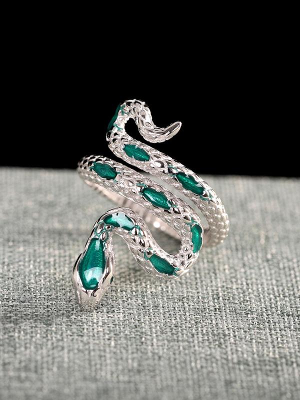 Snake Design Cuff Ring, Snake Decor Ring For Daily Decoration, Fashionable Accessory For Women