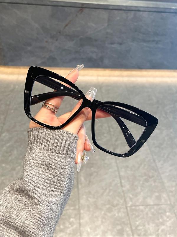 Women's Cat Eye Frame Eyeglasses, Trendy Casual Eyeglasses for Everyday Use, Fashion Accessories for Outdoor Activities