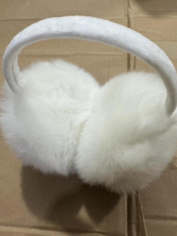 Women's Solid Color Fluffy Earmuffs, Fashionable Earmuffs for Fall & Winter, Warm Earmuffs for Outdoor Sports