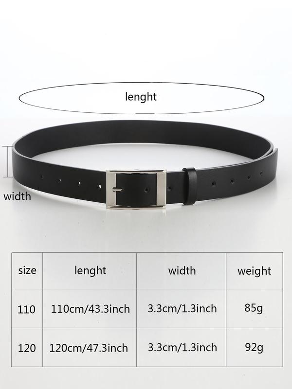 Casual Men's Plain Color Pu Buckle Belt As Gift, Hot Fashion Belt for Party, Daily Clothing Decor, Trendy All-match & Exquisite Belt