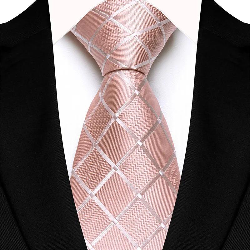 Luxury 8CM Mens Necktie Plaid & Checks Ties For Man Groom Groomsman Jacquard Woven Ascot Formal Business Party Accessories