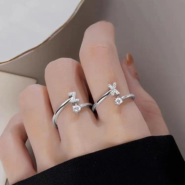 1 Piece Letter rings, Adjustable size, Initial rings for female, Daily wear,couple rings,Non-allergenic material,Christmas Gifts