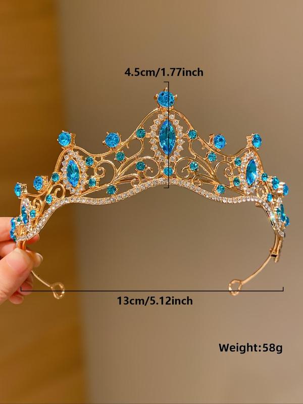 Rhinestone Decorated Crown Tiara, Elegant Headband for Wedding Bridal Party Formal Occasions, Fashion Hair Accessories for Women & Girls