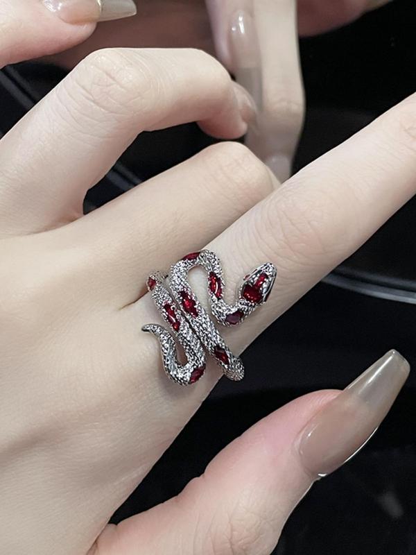 Snake Design Cuff Ring, Snake Decor Ring For Daily Decoration, Fashionable Accessory For Women