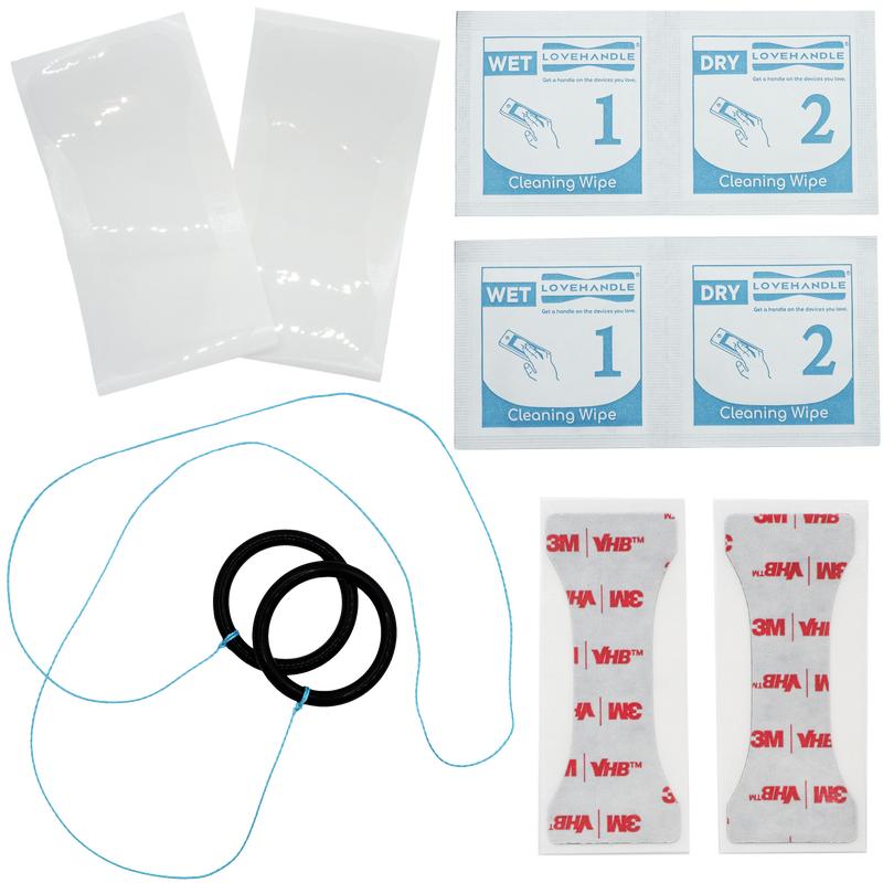 Spare Parts Kits for Glass Back Phones and Silicone Cases - Includes Adhesive, Stickers, Cleaning Wipes, and LoveHandle Removal Tool