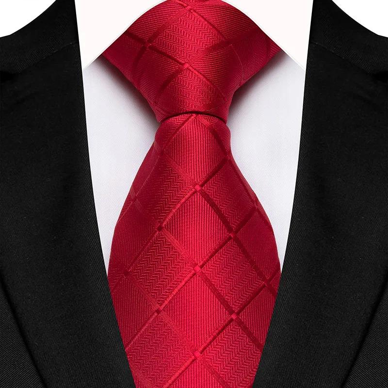 Luxury 8CM Mens Necktie Plaid & Checks Ties For Man Groom Groomsman Jacquard Woven Ascot Formal Business Party Accessories