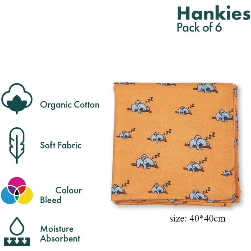 Pure Cotton Unisex Handkerchief, Multi-color & Printed, Soft & Stylish, Hankies for Men & Women