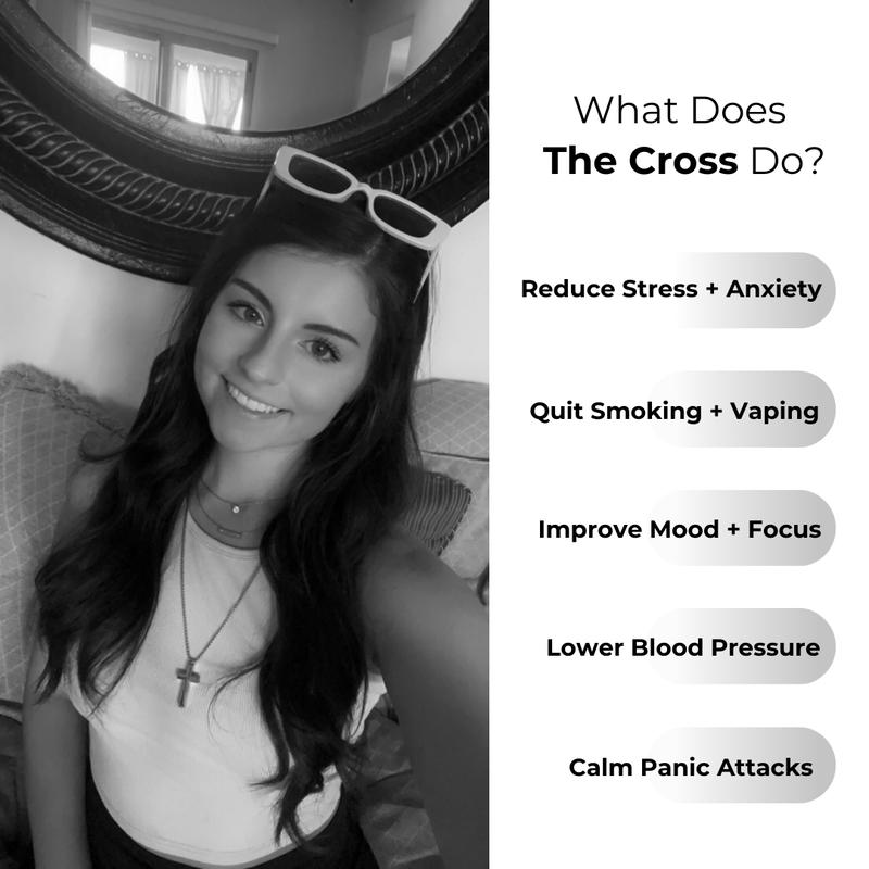 AUXGIN Cross Necklace Breathing Tool For Stress & Anxiety Relief