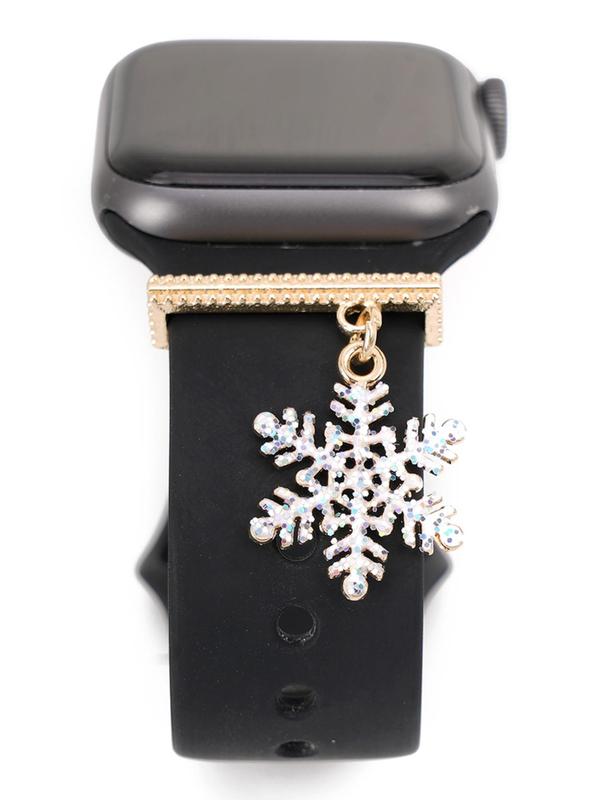 Snowflake Design Charm Watch Band Decoration, Watch Band Decoration, Watch Strap Accessories for Women & Girls, Creative Watch Accessories