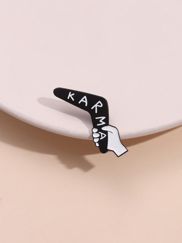 2024 New Style Letter Pattern Brooch, Enamel Pin Suitable for Backpacks, Jeans, Scarves, Hats Decoration, Trendy All-match & Exquisite Brooch for Birthday Gift