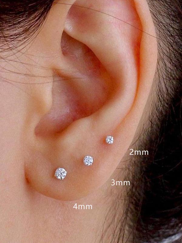 Elegant Rhinestone Decorated Stud Earrings, Exquisite Trendy Stud Earrings Back To School, Chic Gorgeous Vintage Jewelry As Gift for Girlfriend, Luxury Jewelry for Women Summer 2024, Beach Accessories 2024