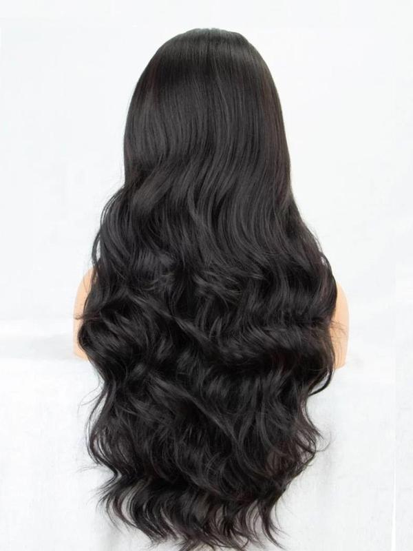 Glueless Body Wave U Part Wig for Women, High Temperature Fiber Elastic Net Cap Clip-in Synthetic Half Wig