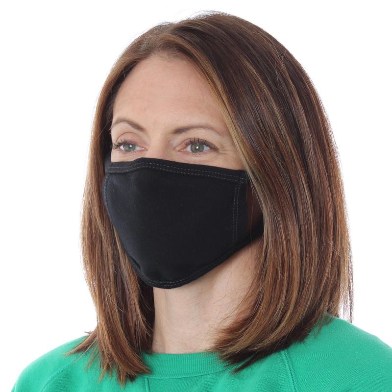 Reusable Face Mask Mouth Mask Black Breathable Anti-Dust Cotton Made In USA