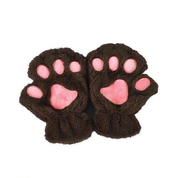 Winter Cover Paw Bear Cat Claw Gloves