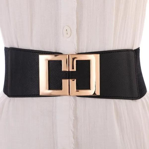 Women's Solid Color Wide Belt, Fashionable Elastic Belt for Daily Clothing Decoration, Trendy All-match & Exquisite Belt for Birthday Gift