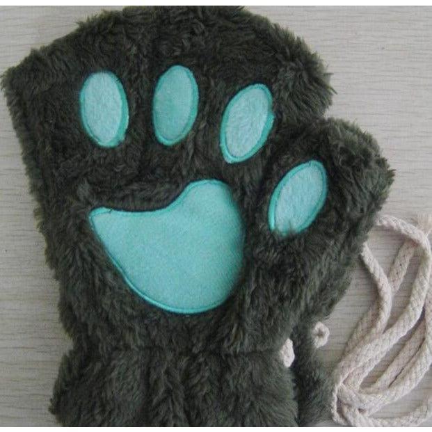 Winter Cover Paw Bear Cat Claw Gloves