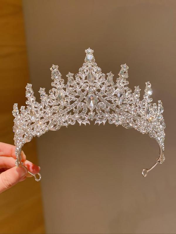 Rhinestone Crown Tiara for Women, Elegant Bridal Headwear for Wedding Bridal Party Formal Occasions, Fashion Hair Accessories for Party, Daily Clothing Decor