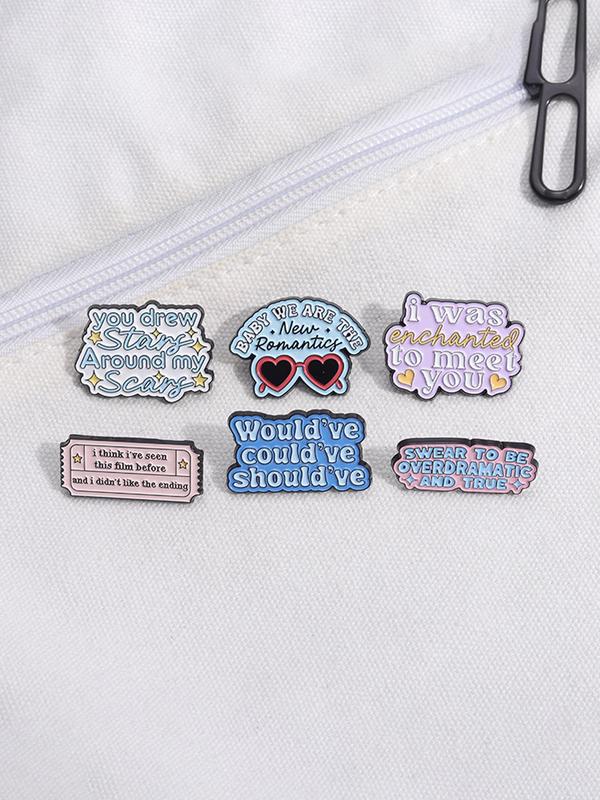 Creative Letter Design Brooch, Fashionable Enamel Pin Suitable for Backpacks, Jeans, Scarves, Hats Decoration, Trendy All-match & Exquisite Brooch for Birthday Gift