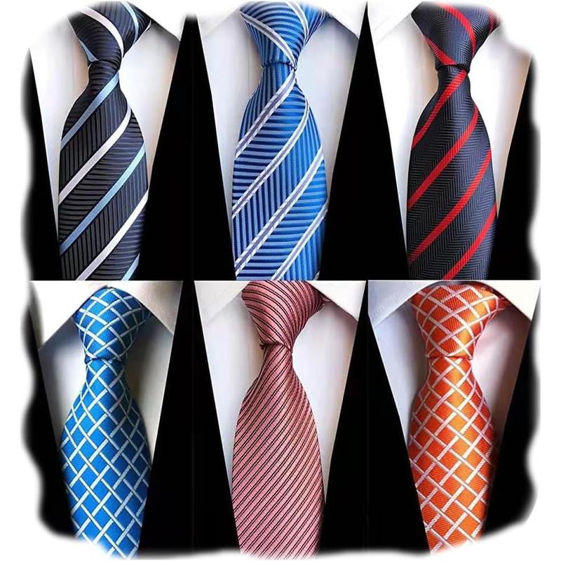 6 Count Classic Men's Silk Tie Necktie Woven Neck Ties