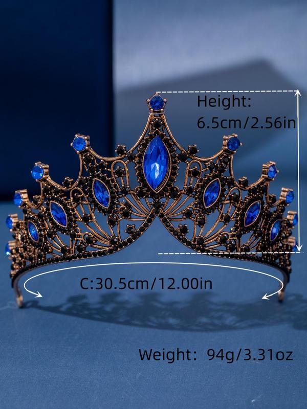 Women's Vintage Artificial Crystal Tiara, Elegant Rhinestone Decor Crown, Luxurious Women's Wedding Headpiece For Wedding Party Formal Occasions