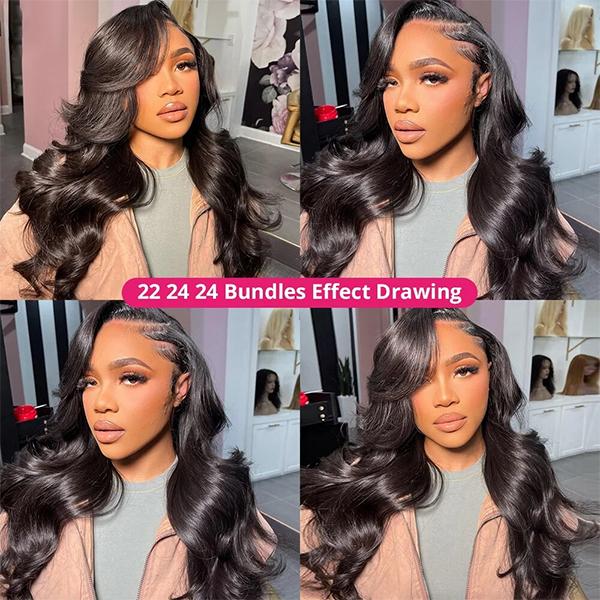 Body Wave Bundles Human Hair Weave 1 3 4 Bundles Natural Color Remy Hair Weave Extensions