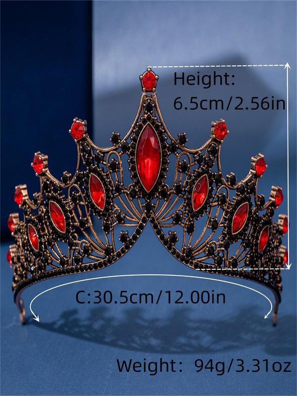 Women's Vintage Artificial Crystal Tiara, Elegant Rhinestone Decor Crown, Luxurious Women's Wedding Headpiece For Wedding Party Formal Occasions