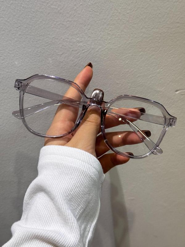 Summer Street Trend Minimalist Eyeglasses,  Stylish Glasses, Casual Large Square Frame Glasses Trends 2024, Fashion Accessories Gift for Girlfriend Back To School Fall