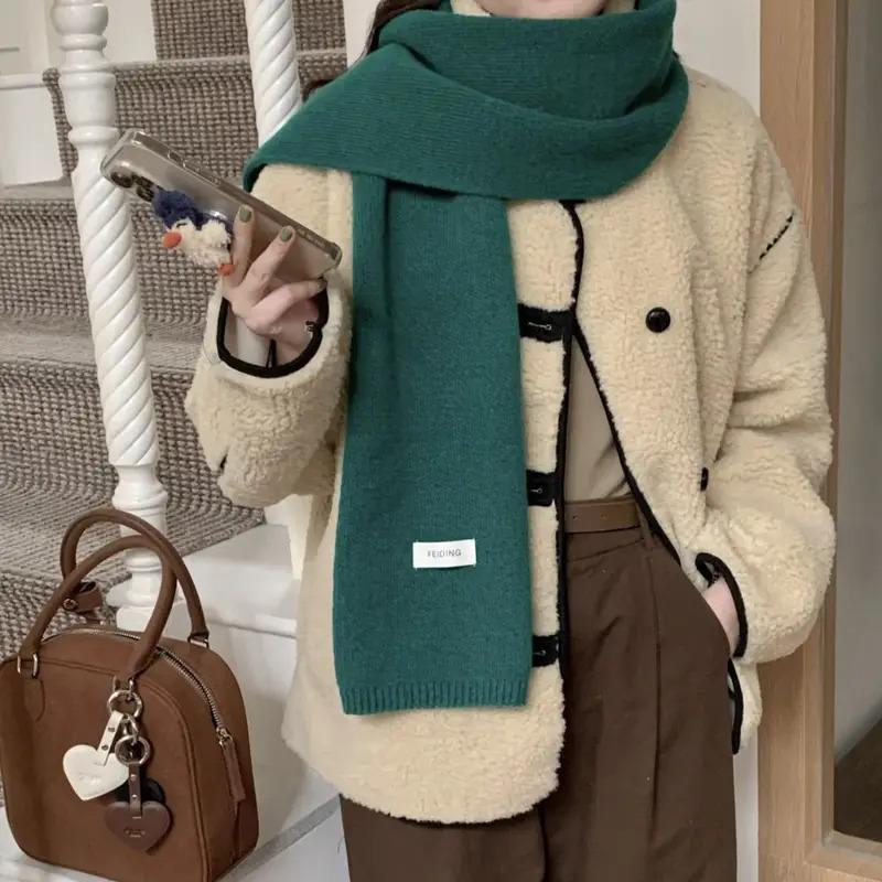 Cashmere Shawl Wool Scarf Long Shawl Wool Scarves Warm Scarf Solid Color Korean Style Scarves Winter Cashmere Scarves Student