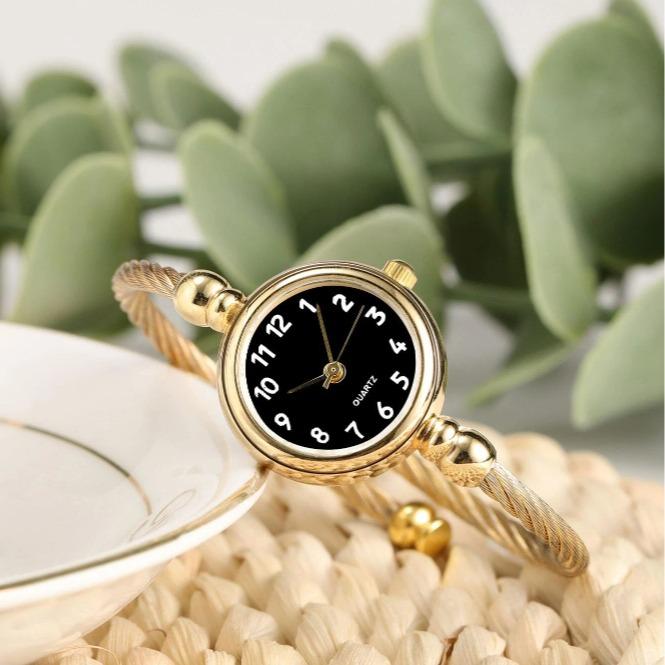 Round Pointer Quartz Watch - Stylish and Elegant Timepiece, Perfect Gift for Students Going Back to School